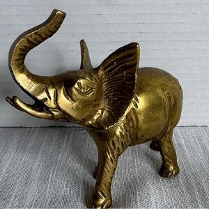 Brass Elephant trunk up 4.75” X 5” approx